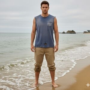 🥃 Distressed Sleeveless Tee | Mountain Tavern | L 🤘